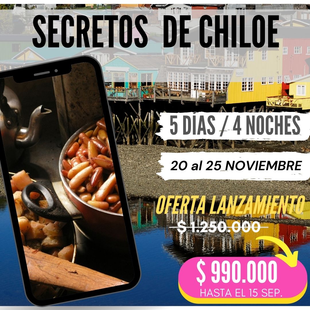 NUEVO DESTINO : CHILOÉ‼️
‼️OFERTA DE LANZAMIENTO (hasta el 15 SEP.)‼️
Vive 5 días de aventuras fotográficas por $990.000.
👉🏾 Oferta hasta el 15 SEP.
(después, precio normal $1.250.000).
Sólo 10 Cupos limitados
- 20 al 24 NOVIEMBRE -
Contáctanos ahora y asegura tu lugar.
Toda la información en:
www.franciscodominguez.cl