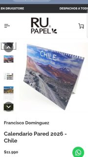 ‼️Compra tu calendario online‼️
👉🏾Ahora disponible en @rupapel, puedes comprar mi calendario Chile 2026 en el sitio web de la mejor tienda de papeleria fina de Chile.
www.rupapel.cl
También a la venta en su local de la Galería Drugstore, en Providencia.