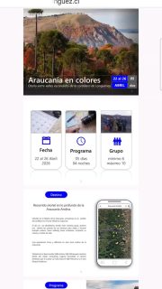 Una exclusiva aventura de 5 días en plena Araucanía Andina‼️.
➡️Conoceremos lugares sólo con acceso privado.
✅️Sus dueños nos abrirán las puertas a paisajes espectaculares, bosques,lagunas,vista a volcanes.
👉🏾 Del 22 al 26 ABRIL.
‼️SÓLO 8 CUPOS DISPONIBLES‼️
¿Te animas a esta exclusiva aventura?
Escríbeme o visita mi web
www.franciscodominguez.cl