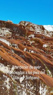 Ayer pudimos contemplar esta maravilla de la Naturaleza y estar a los pies de un glaciar que baja de los Campos de Hielo Sur.