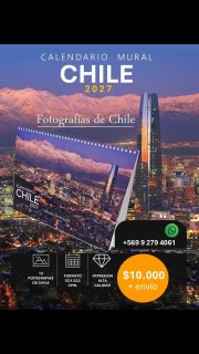 Ya está disponible el Calendario Mural CHILE 2027, con fotografias de nuestro país.
👉🏾 Venta directa : $10.000 + valor envío.
También a la venta en :
Libreria Paisajes de Chile
Paperdot
RU Papel
Libreria Azafrán del MUT
Compañía Libros
@libreriapaisajesdechile
@paperdot.cl
@libreriaazafran
@compania_libros
@RuPapel @rupapel